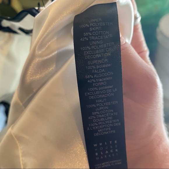 WHITE HOUSE BLACK MARKET Lace Fit & Flare Pleated Tuxedo Dress with Pockets - Picture 10 of 10